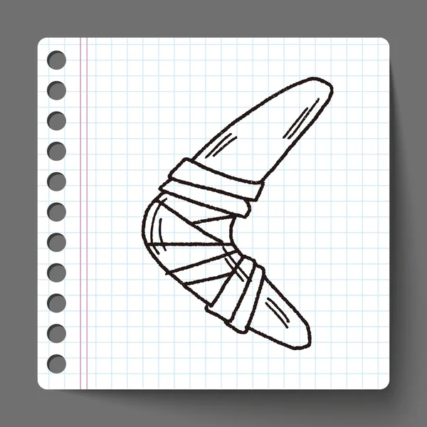 Boomerang doodle — Vetor de Stock