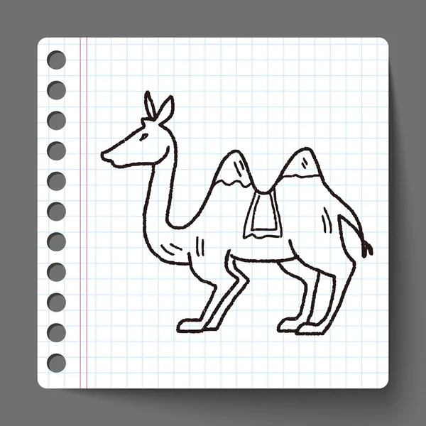 Velbloudí doodle — Stockový vektor