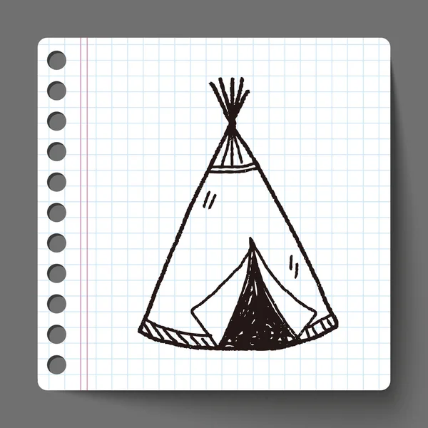 Los indios carpa garabato — Vector de stock