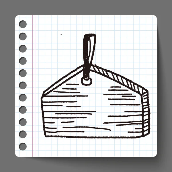 Souhaiter planche doodle — Image vectorielle