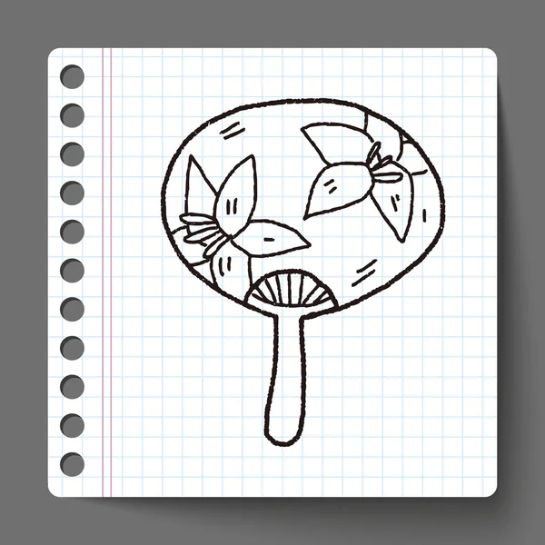 Fan doodle — Stock Vector
