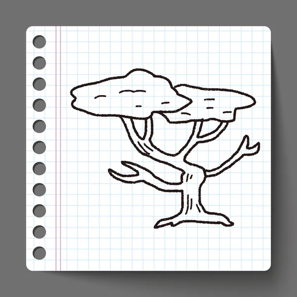 Doodle de árvore — Vetor de Stock
