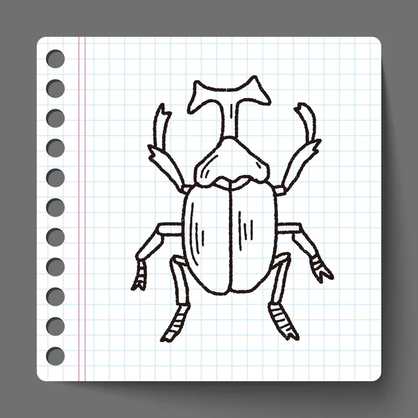 Garabato escarabajo — Archivo Imágenes Vectoriales