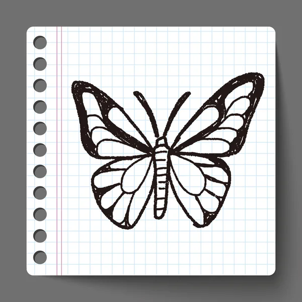 Каракули бабочки — стоковый вектор