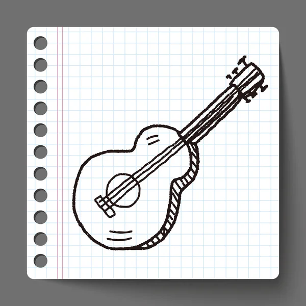 Chitarra Doodle — Vettoriale Stock