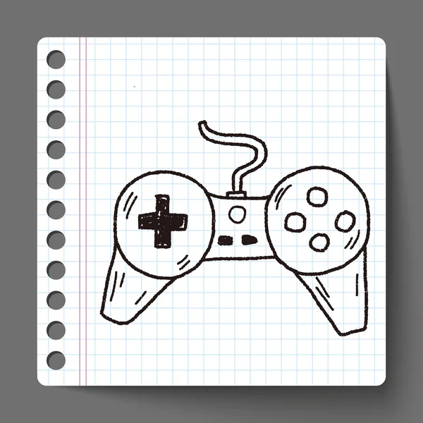 Doodle herní zařízení — Stockový vektor