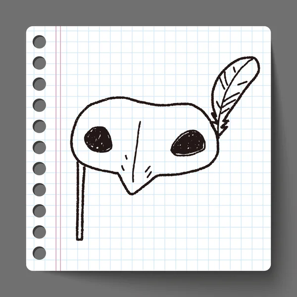 Krycí maska doodle — Stockový vektor