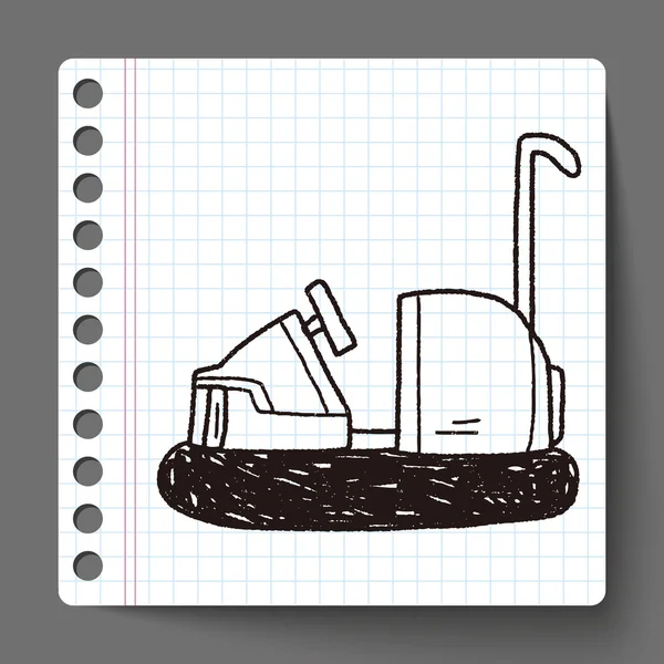 Botsauto doodle — Stockvector