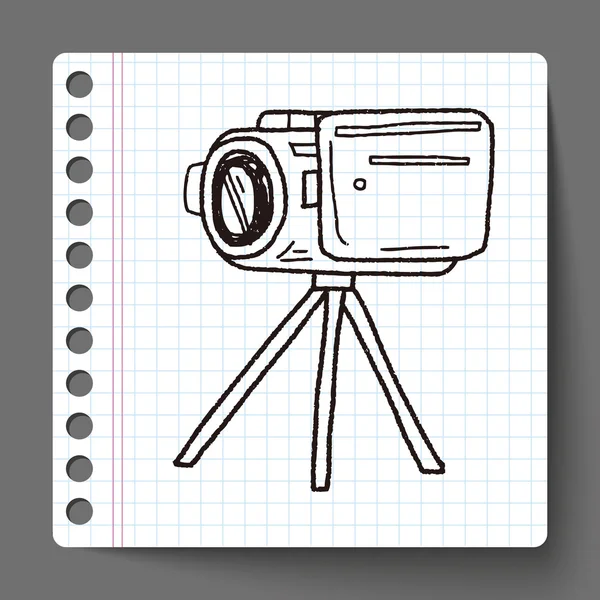 Doodle videobandspelare — Stock vektor