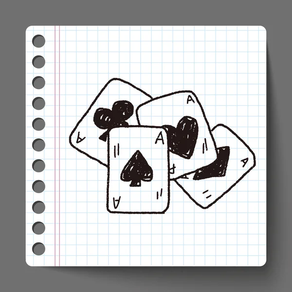 Doodle-Poker — Stockvektor