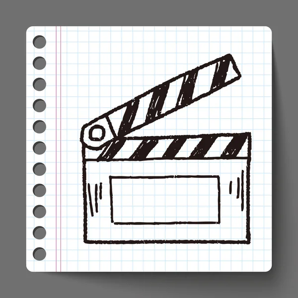 Placa de filme doodle —  Vetores de Stock