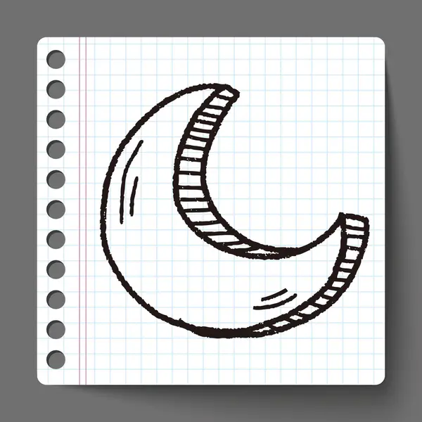 Doodle lune — Image vectorielle