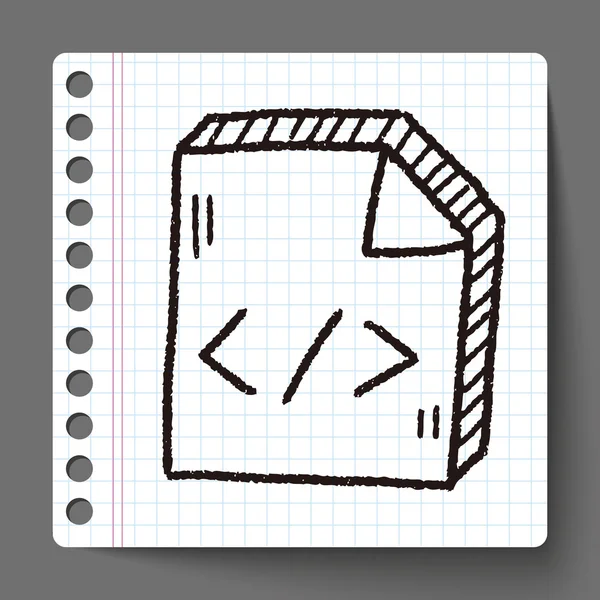 Doodle code document — Stock Vector