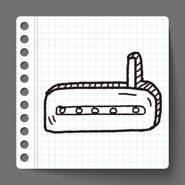 Modem de doodle — Vetor de Stock