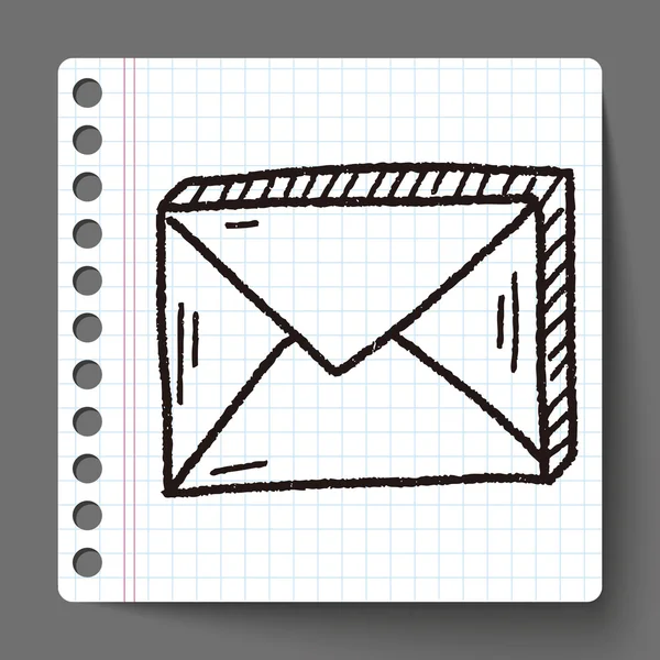 Doodle enviar correio — Vetor de Stock