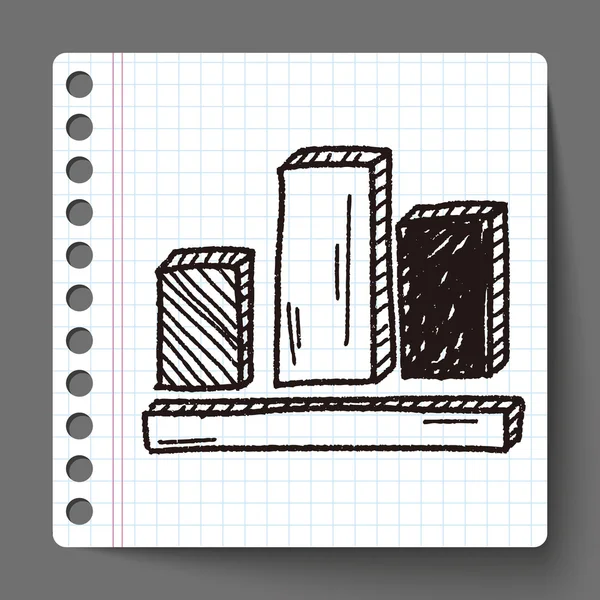 Gráfico de bussiness desenho doodle — Vetor de Stock