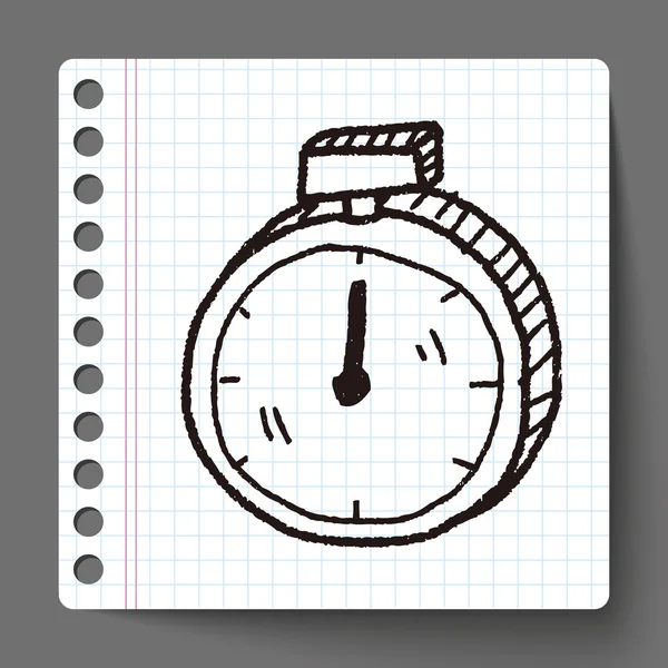 Doodle stopwatch — Stock Vector