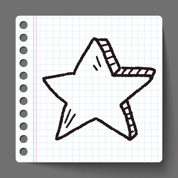 Doodle yıldızı — Stok Vektör