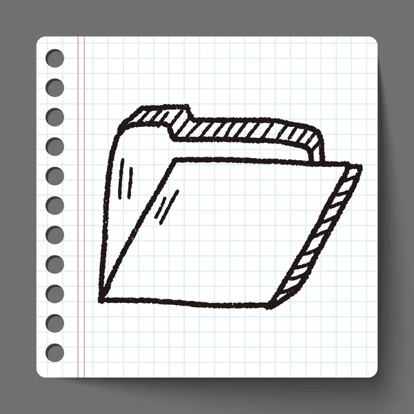 Doodle carpeta — Vector de stock