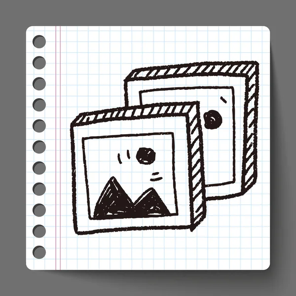 Doodle fotografie — Vector de stoc