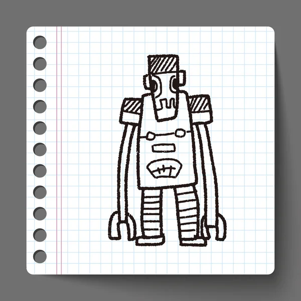 Doodle de robô — Vetor de Stock