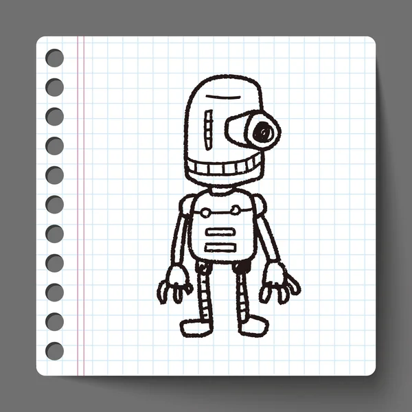 机器人涂鸦 — 图库矢量图片