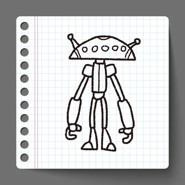 Robot doodle — Stockvector