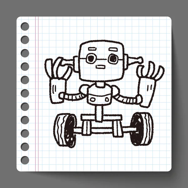 ロボットの落書き — ストックベクタ