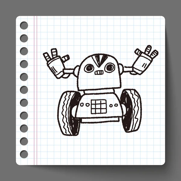 机器人涂鸦 — 图库矢量图片