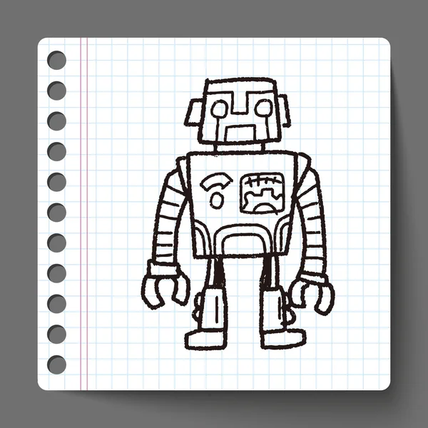 Robot doodle — Stok Vektör