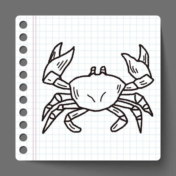 Krabí doodle — Stockový vektor