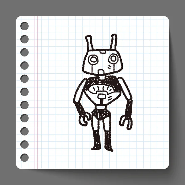 Doodle de robô — Vetor de Stock