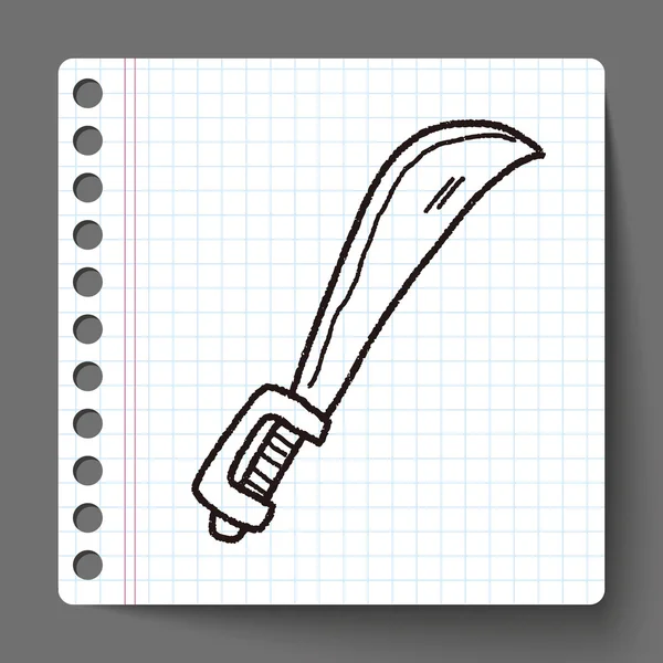 Garabato cuchillo — Vector de stock