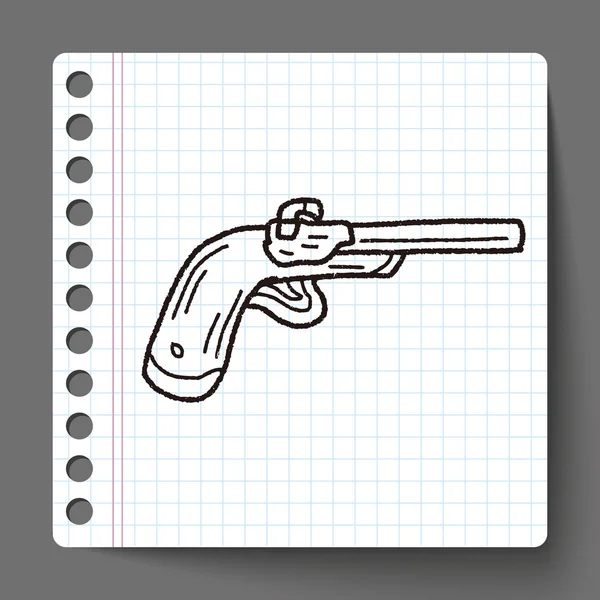 Pistolet doodle — Image vectorielle