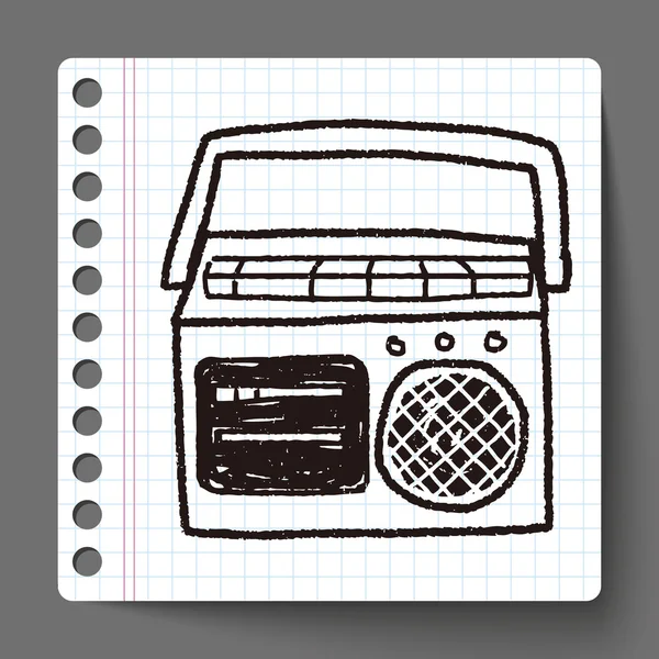 Doodle radio — Image vectorielle