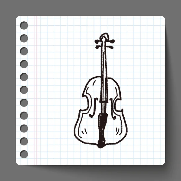 Doodle de violoncelo — Vetor de Stock