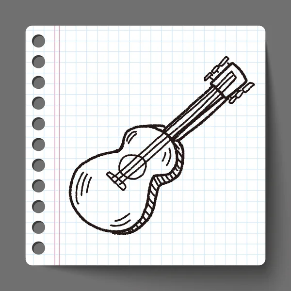 Chitarra Doodle — Vettoriale Stock