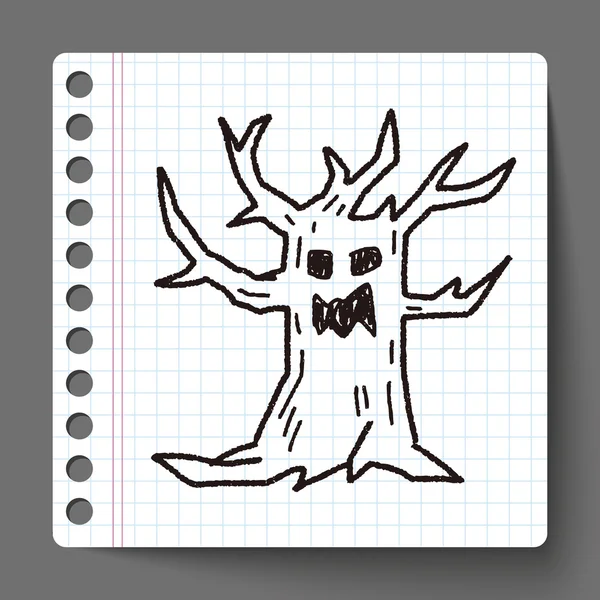 Δέντρο τέρας doodle — Διανυσματικό Αρχείο