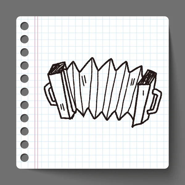 Accordéon doodle — Image vectorielle