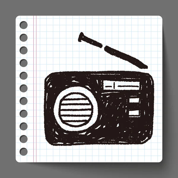 Radio doodle — Stockvector