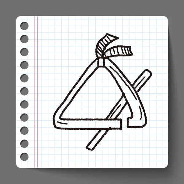 Doodle háromszög — Stock Vector