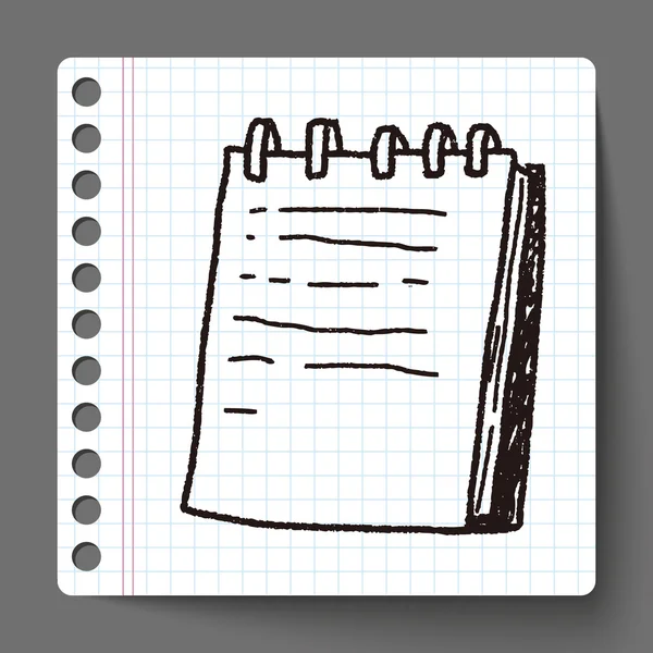 Doodle notebook — Stock vektor