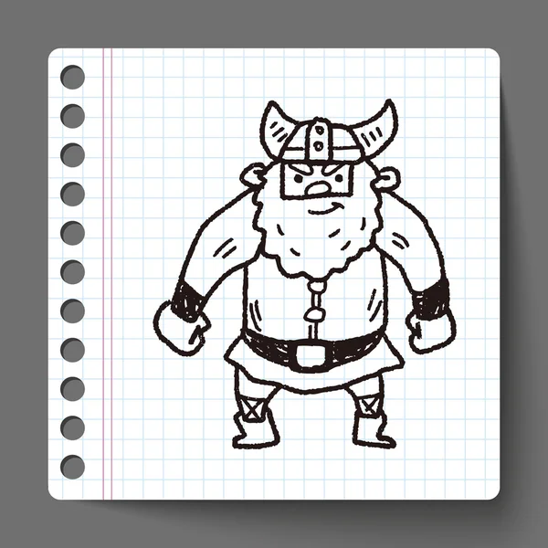 Viking doodle — Stockový vektor