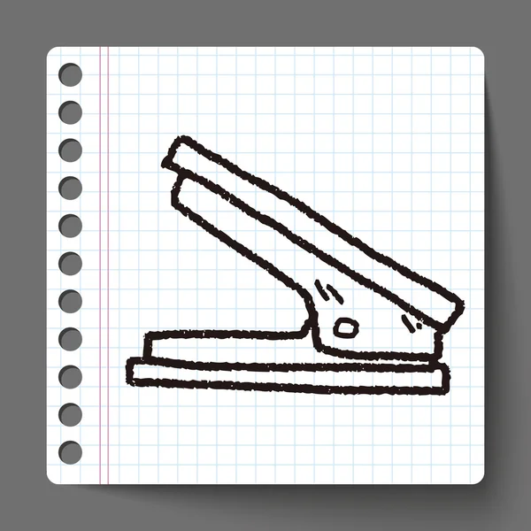 Степлер doodle — стоковий вектор