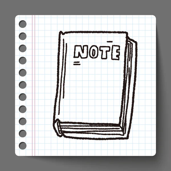 Doodle Notizbuch — Stockvektor