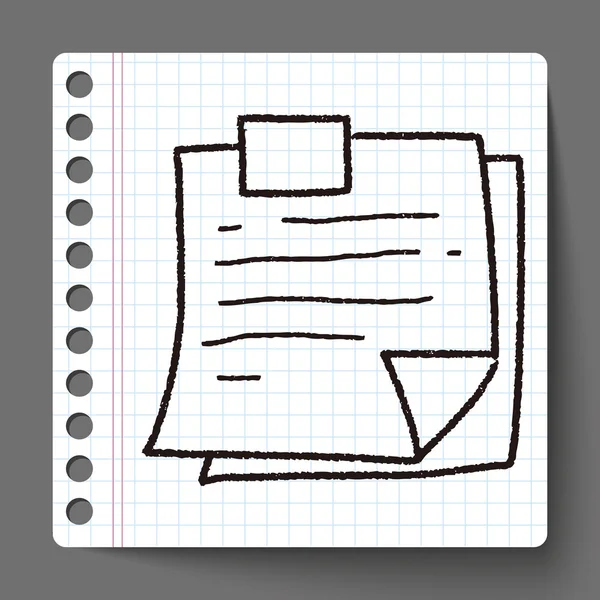 Doodle de memo — Vetor de Stock