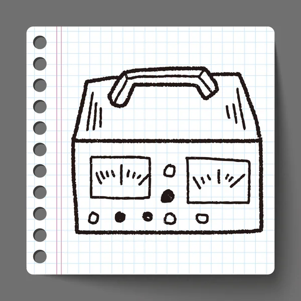 Electricity measurer doodle — Stock Vector