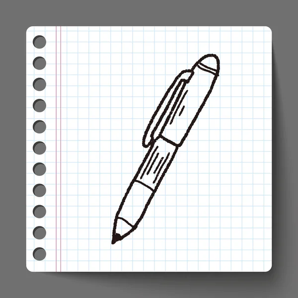 Stylo doodle — Image vectorielle