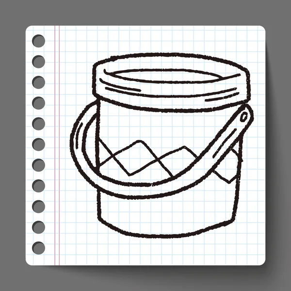 Paint bucket doodle — Stock Vector