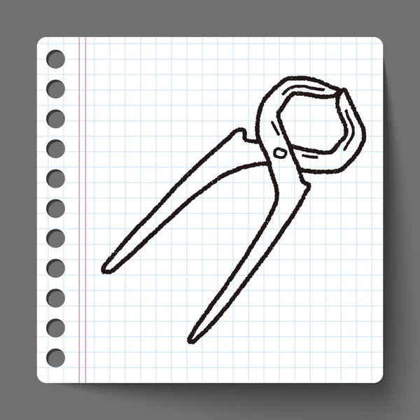 Plier doodle — Stockvector